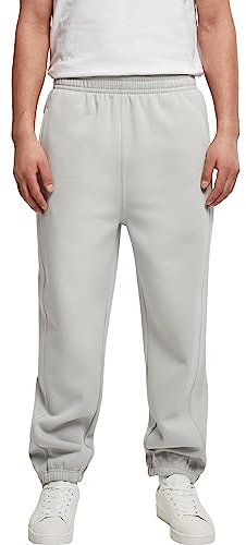 Urban Classics Herren Trainingshose Sweatpants, Jogginghose für Männer, Straight Leg, Reißverschlüsse an den Beinabschlüssen, 3XL, lightasphalt