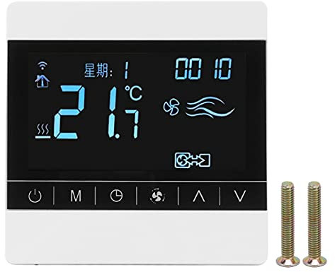 Termostato EVTSCAN, bobina de ventilador LCD, interruptor de Panel de aire acondicionado, controlador de temperatura inteligente para el hogar, 220 V CA