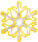 Greenfields Flashing 40cm Snowflake Light - Christmas Decoration Silhouette Rope Lights - 120 LED Indoor or Outdoor Mains Powered Lights - Creative Decor Window Lights (Warm White)