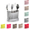 2 Compartments High Grade Plastic Sink Tidy Cutlery Drainer Caddy Holder, Utensil Drainer for Home and Kitchen Rustproof Store Washed Cutlery Utensils(Silver - Design 1)