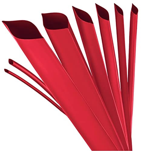 ISOLATECH Schrumpfschlauch Meterware rot mit Innenkleber Ø 15mm 2 Meter Schrumpfverhältnis 3:1 Set Polyolefin zum Isolieren von Kabel Lötverbindungen unbeschriftet UV beständig (Ø15mm 2Meter)