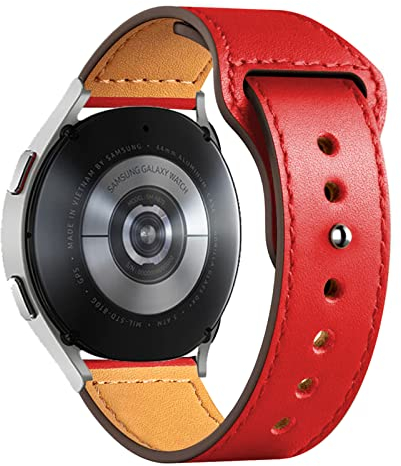 Cuir Bracelet Galaxy watch 5/Pro/4 40mm 44mm 45mm/Classic 46mm 42mm Homme/Femme,20mm Bracelet montre pour Samsung Watch Active 2/Garmin vivoactive 3/Venu sq,Amazfit gts/2/mini/Bip,Huawei GT/2/3 Pro