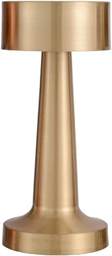 Kizozo Tischlampe Kabellos, LED Akku Tischleuchte, Tischlampe mit Batterie, LED Tischlampe dimmbar, Nachttischlampe, Schreibtischlampe, Tischleuchte für Wohnzimmer, Schlafzimmer, 3 Lichtfarben (Gold)