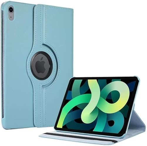 360 Rotate Cover for iPad Mini 6th Generation 8.3 inch (2021) PU Leather Swivel Case with Multi-Angle Stand Feature (Aqua)