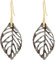 Gemshine Ohrringe mit Taupe Schildpatt Harz Blätter im Farbverlauf grau, grün und braun. Nachhaltig - Qualitätvoll - Made in Spain, Color:Silber vergoldet