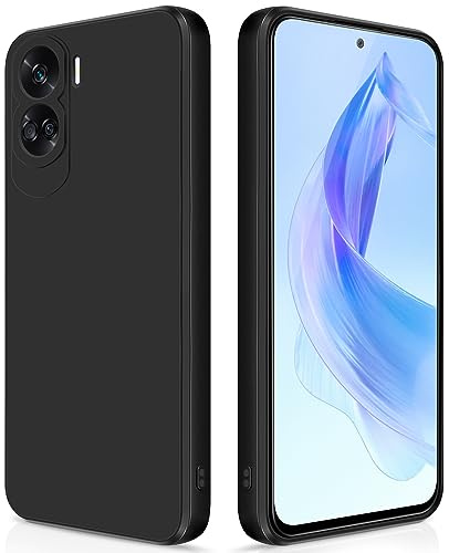 GiiYoon Funda para Honor 90 Lite/Honor X50i, Case de Silicona Suave de TPU Carcasa Protector de Goma Fexible Prueba Liviano y a Delgado de Golpes Antirrayas para Teléfono (Negro)