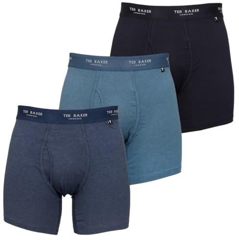 Ted Baker Herren 3er-Pack Boxershorts aus Baumwolle Retroshorts, Schwarz, XL