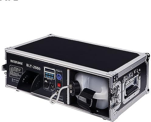 2000 W Bühnennebelmaschine, DMX 512-Steuerung, Dunstmaschine, tief liegende Nebelmaschine mit Flightcase, 3 l Flüssigkeitstank für Bühnenbeleuchtungseffekte, DJ, Club, Party, Weihn