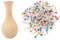 HOMSFOU 1 Satz Vase selber Machen Blumendekoration Mosaik-Spiegelvase Kinderspielzeug Spielzeuge Blumenflasche aus Holz Vasenmodelle selber Machen Schreibtisch schmücken weißer Embryo Glas