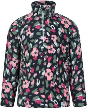 Mountain Warehouse Endeavour Kids Fleece Jacket - Half Zip, Lightweight, Micro Fleece, Fast Dry, Antipill For Boys & Girls - For Spring Summer, Travel & Outdoors Indigo 7-8y