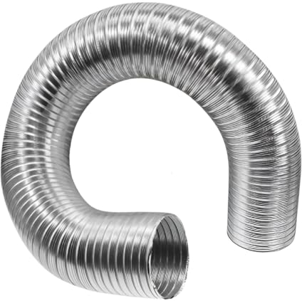 Hg hava Flexrohr Ø 120 mm, Aluflexschlauch zur Wärmeübertragung, Flexibler Lüftungsschlauch aus Aluminium, Aluminiumrohr für Lüftungs- und Klimaanlagen & Abzugshauben, 3 m Langer Flexschlauch