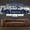 AZBESCZ Moderne Bilder Wohnzimmer 5 Teiliger Porsch 911 Turbo S Sportwagen Poster Mit Rahmen Hd Für Heimdekoration Personalisierte Bilder Leinwandbilder Xxl