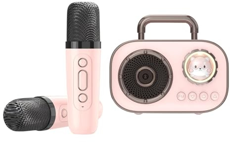 Macchina karaoke per – Altoparlante senza fili con microfono | macchina karaoke senza fili | Forniture audio ricaricabili a doppia connessione, per la casa, la sala alla mia