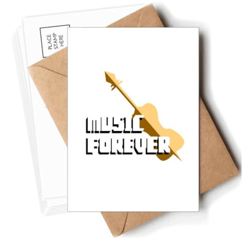 Forever Love Musik Violine spielt Postkarten Umschläge Blanko Notizkarten Versand
