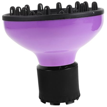 SKISUNO Universal Hair Dryer Diffuser Attachment, Adjustable Air Volume Blow Cover for Curling and Styling, Plastic Hair Blower Protective Cover for Salon and Home Use, Purple