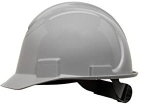 Honeywell North Short Brim NSB20009E Casque de Sécurité à Bord Court, Gris, Non Ventilé, Mécanisme à Double Verrouillage, Suspension à Cliquet à 4 Points, Polyéthylène Haute Densité (1 Pièce)