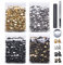 Jamsinmu 400pcs Leder Nieten 4 Farbe Doppelkopf-Nieten Stahlrohr Metall-Nieten für DIY Handwerk Leder Tasche Schuhe Gürtel Reparaturen Dekoration 5 * 9mm
