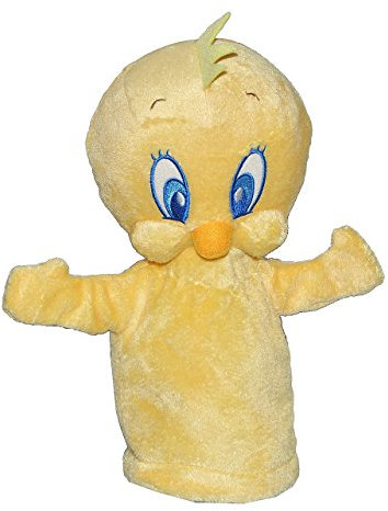 alles-meine.de GmbH Handpuppe gelber Vogel Tweety von Looney Tunes - Handspielpuppe Vögel Plüschtier/Handspielpuppen Kasperlefigur Sylvester