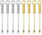Tabanzhe Mini Snuff Spoon Set-8PCS Metal Tiny Medicine Powder Scoops Micro Smoke Shovel Spoon Small Necklace Pendants Tableware Tools(Gold and Silver)
