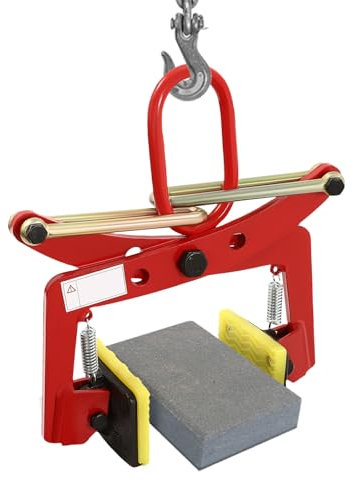Garbenat Steinklammerzange 330KG Bordsteinzange Hängeringe Versetzzange für 8 Zoll Steinbreite 10-24cm Verstellbare Steinträger Hebezange mit Endringe Bordsteinversetzzange für Stein Transportieren