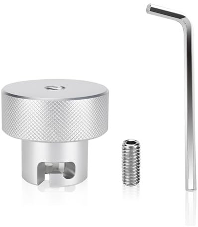 3/8” Knob for Bottle Jack Valve Release Screw On,Compatible with Harbor Freight Hydraulic Press, Made of 6061 Aluminum(Silver)