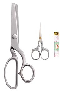Vollständiger Edelstahl Heavy Duty Sharp Dekorative Edge Zig Zag Pinking Schere Professionelle All-Metal-Schere für Stoff, Papier, DIY-Handwerk und Nähprojekte