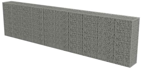 Homgoday Model143582 Panier à gabion en acier galvanisé 600 x 50 x 150 cm, argenté, capacité de charge 1400 kg/m³