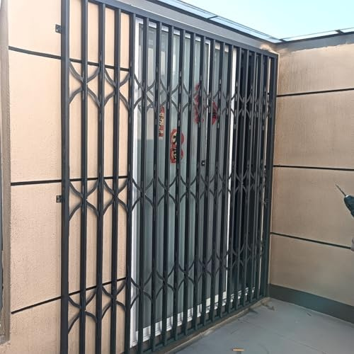 Fenstergitter Einbruchschutz Ausziehbarer Tür-Sicherheitsriegel, Groß, Schiebetür-Sicherheitsriegel/ Fenstergitter-Brüstung, Einbruchhemmender Fenster-Sicherheitsriegel Nach Maß(W110xH200cm/44x78in)