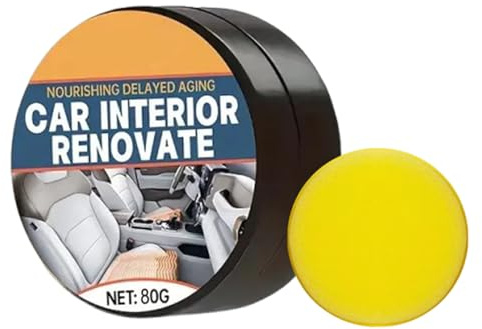 Peinture pour véhicule et cirage pour cuir, pâte de préparation pour tableau de bord et volant de voiture 100 ml | Nettoyant intensif pour cuir synthétique et vinyle pour sièges de console centrale de