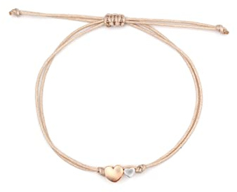 Mutter Tochter Armband 2 Herzen 925 Silber - Geschenkidee Muttertag | Valentinstag, verstellbarer Makramee Verschluss