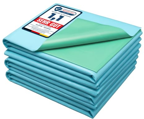 Garronda 8x8m Teichfolie PE 0,5mm UV Folie Teichplane 3-lagig GD-0223 | 64 m², Blau-Grün, wasserdicht und UV-beständig, für Gartenteich, Fischteich, Bachlauf, Brunnen, Wassergarten und Teichbecken