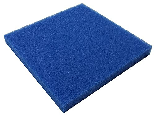 JBL 62560 Schiuma Riutilizzabile per filtri acquari Contro Tutte Le torbidità dell'Acqua, Schiuma filtrante Blu Grossolana, 50 x 50 x 5 cm