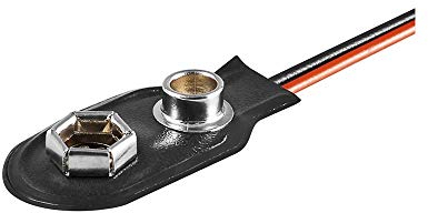 Batterieclip für 9-V Blöcke, I-Form Kunststoffausführung