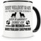 Samunshi® Ich denke an meinen Australian Shepherd Hunde Tasse Kaffeetasse Teetasse Kaffeepott Kaffeebecher Becher