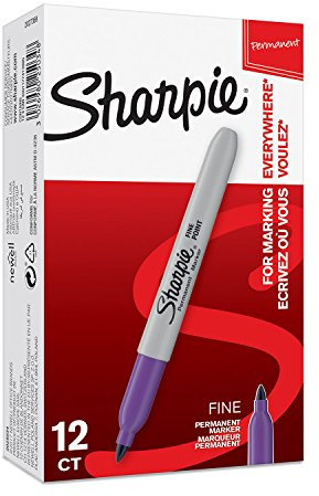 Sharpie Pennarelli Indelebili, Punta Fine, Scatola da 12, Viola
