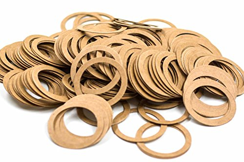 KINETICS LINE Guarnizione Piatta 1 Pollice (41 x 33 x 0.5 mm) 100 Pezzi in Tecnicamente Pressato Cartone per Elementi Radiatori in Alluminio (fino a 110°C)