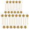ULTNICE Glitzer Stern Kuchen Topper 50 Stück Star Cupcake Toppers Glitter Picks Cocktail Sticks Geburtstag Dekoration für Hochzeit Party Kuchen (Gold)