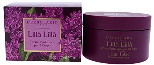 L'erbolario Loti L'erbolario Crema Corporal Perfumada - Lila - ámbar, Aroma Floral - Hidratar y proteger la piel con lila, aceite de algodón y mantequilla de coco - libre de crueldad - 6.7 oz