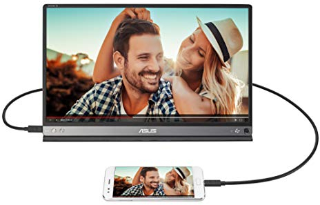 ASUS ZenScreen Go MB16AP 15.6 Monitor Portatile USB Type-C, FHD, 1920 x 1080, IPS, Batteria fino a 4 Ore, Custodia Smart Pieghevole, Compatibile con USB Type-A