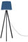 MiniSun | Modern Black Wood Tripod Design Floor Lamp with a Navy Blue Tapered Shade | Floor Lamps & Torchieres, Home Décor & Improvement Essential | Includes Bulb [3000K Warm White]