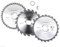 Unibos 184mm Circular Saw Blades X 3pc 20, 24 & 40 Teeth 3 Adapter Rings Fits 185mm