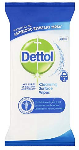 Dettol Anti - Bacterial Cleansing Surface, 30 Wipes