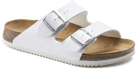 BIRKENSTOCK Arizona Semelle Professionnelle Unisexe Adulte Super Grip Birko Flor Blanc EU(39)