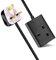ExtraStar 1 Way Gang Single Socket Mains Power Extension Lead 13A UK 3Pin Plug - 3 Metre Cable, Black