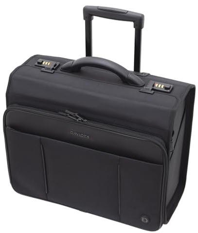 Bowatex Pilotenkoffer Aktenkoffer Unisex Lehrerkoffer Trolley 47 cm Schwarz