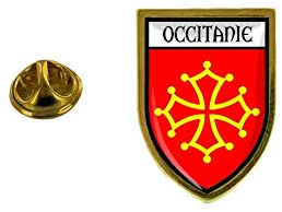 Akachafactory Pin Anstecker Anstecker Anstecker Stadt Flagge Okzitanisches Kreuz