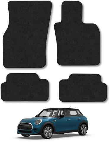 Mini Cooper (2014-2024) [5 Door] Carpet Car Mats | Black Edge Trim Tailored Fit Floor Mats Full Coverage Protection Accessories Easy Clean Anti Slip Made in the UK