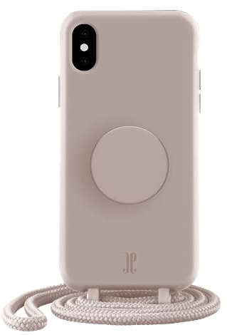 PopSocket Pop Grip Pop Sockets x Just Elegance - Phone Case for iPhone X/XS with a Removable Braided Necklace and a Pop with a Swappable Pop Top - Hushed Violet