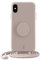 ​​​​PopSocket Pop Grip Pop Sockets x Just Elegance - Phone Case for iPhone X/XS with a Removable Braided Necklace and a Pop with a Swappable Pop Top - Hushed Violet