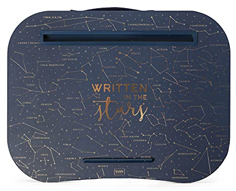 Legami - Supporto per Computer Portatile, 44x33,5 cm, Laptop Tray, Fessura Supporto per Tablet, Tema Stars, Morbido Cuscino con Imbottitura, Maniglia Laterale